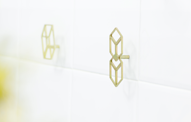 Collection of Geometrical Metal Wall Hangers Playing on Perspective