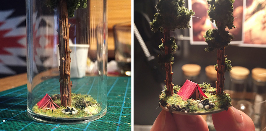 Miniature Suspended Houses in Test Tubes0