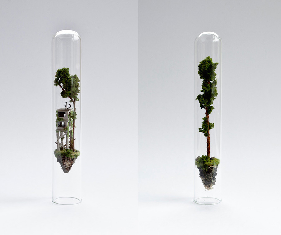 Miniature Suspended Houses in Test Tubes4