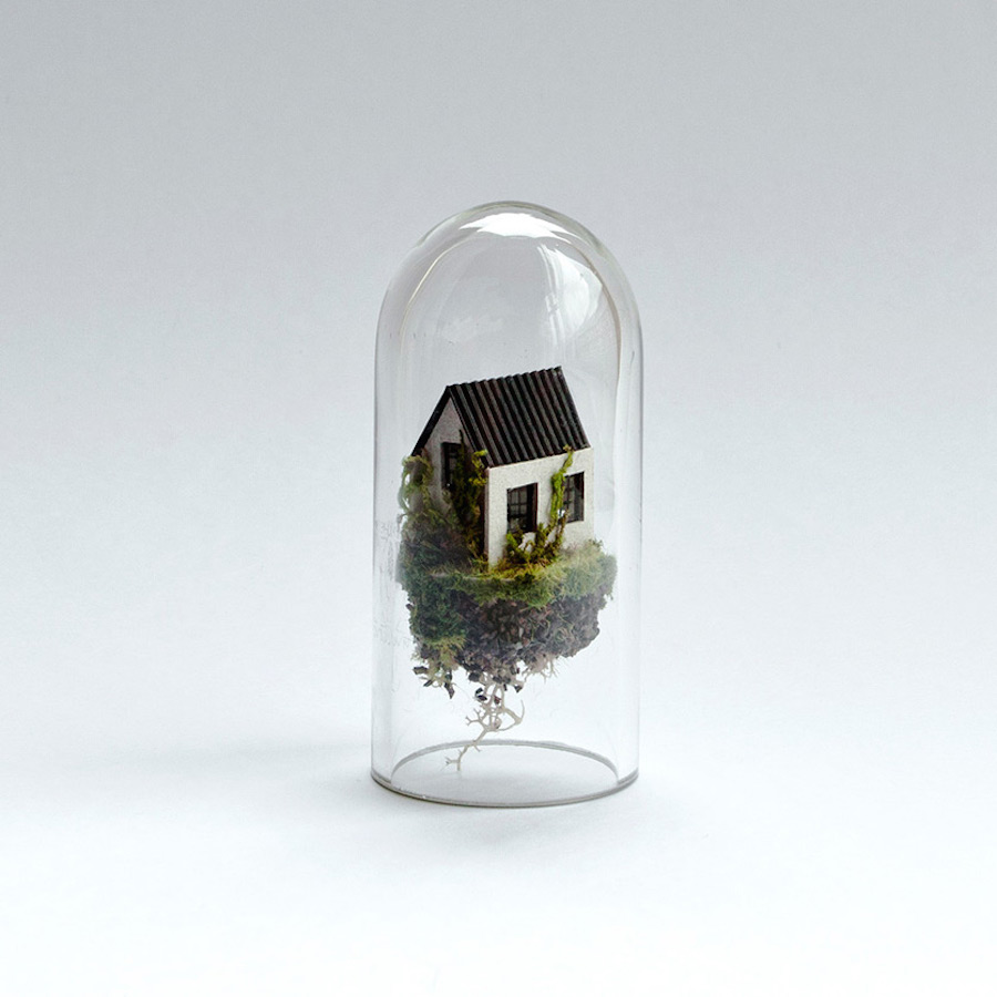 Miniature Suspended Houses in Test Tubes5
