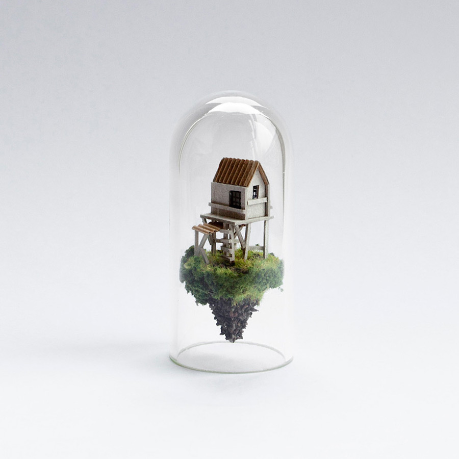 Miniature Suspended Houses in Test Tubes6