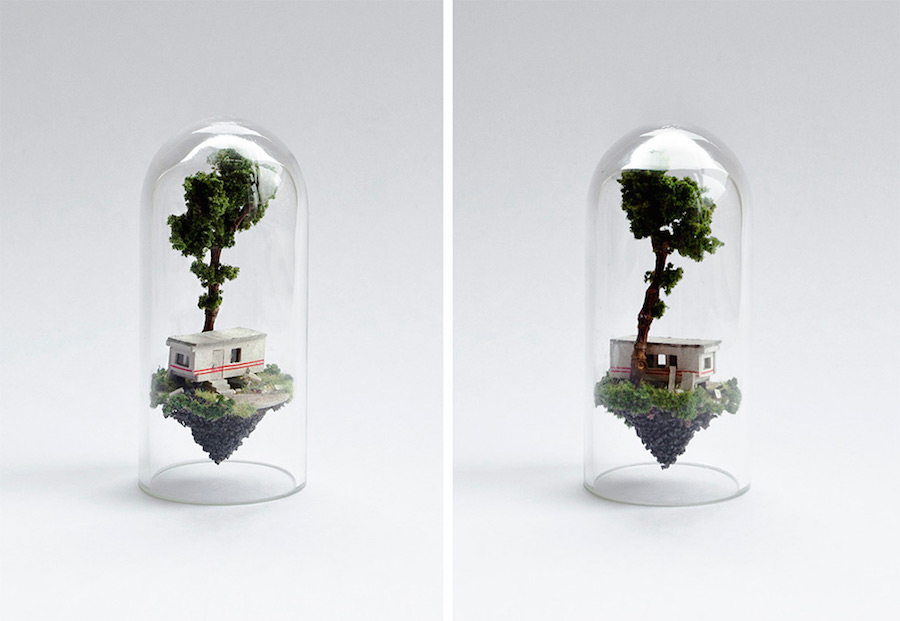 Miniature Suspended Houses in Test Tubes7