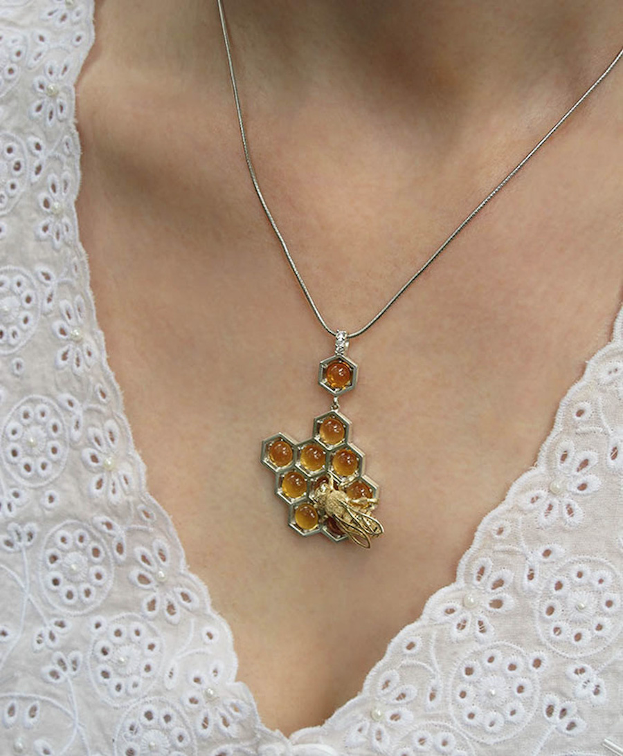 Nice Honeycomb Necklaces & Rings4