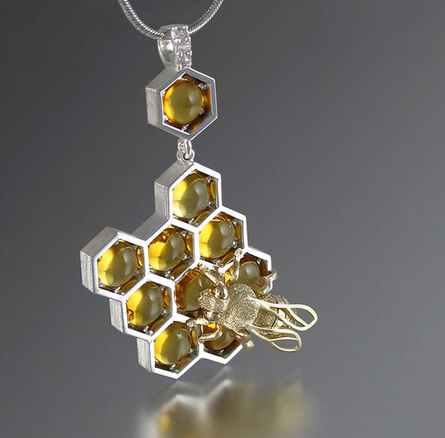 Nice Honeycomb Necklaces & Rings5