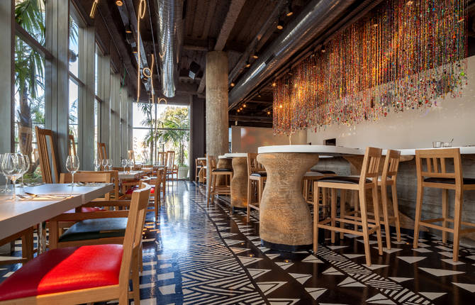 Eclectic Restaurant Interior in Tel-Aviv
