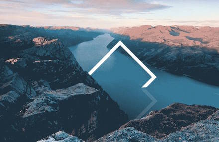 Poetic GIFs of Landscapes Filled with Geometric Shapes