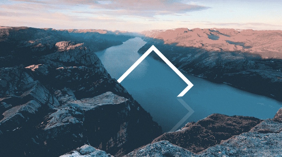 Poetic GIFs of Landscapes Filled with Geometric Shapes