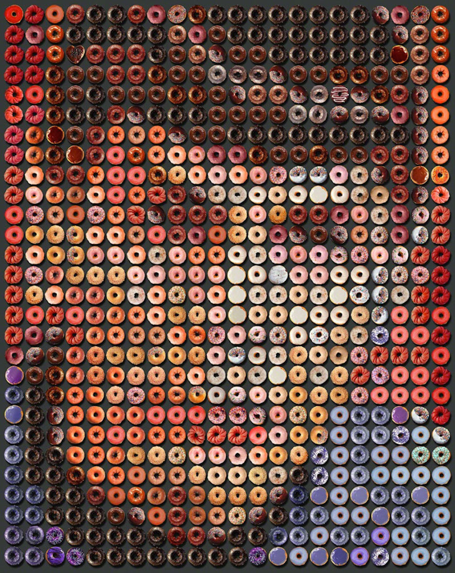 Portraits of Famous People Made with Donuts4