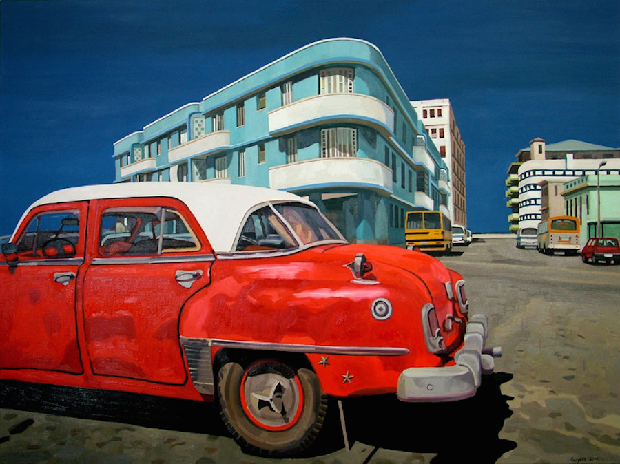 Realistic Paintings of Vintage Cars2