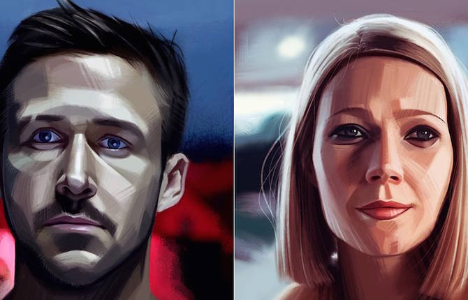 Realistic Portraits of Movie and TV Characters