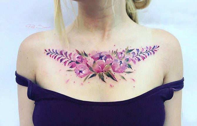 Refined Floral Tattoos