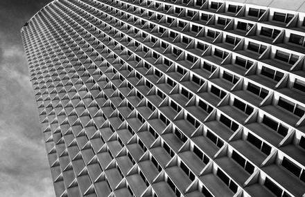 Vertiginous Black and White Buildings