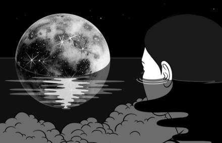 Amazing Surreal Black & White Illustration of Girls