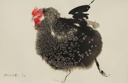 Beautiful Ink Paintings of Chickens