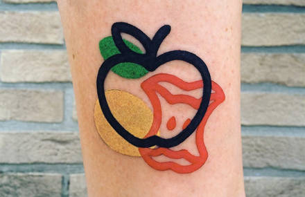 Deconstructed Colorful Tattoos