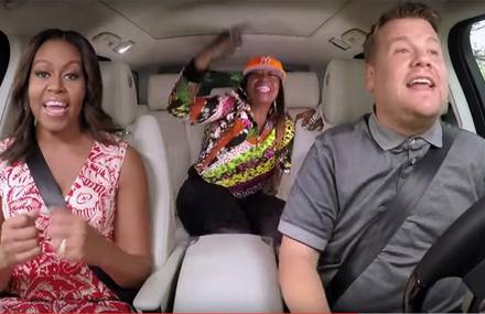Michelle Obama Carpool Karaoke with Missy Elliott