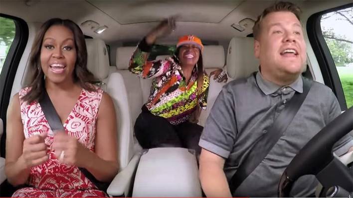 Michelle Obama Carpool Karaoke with Missy Elliott