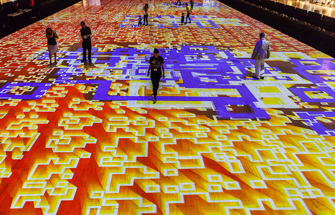 Kaleidoscopic Interactive Carpet in England