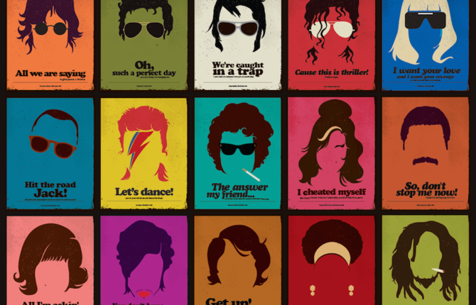 Minimalist Posters with Famous Lyrics