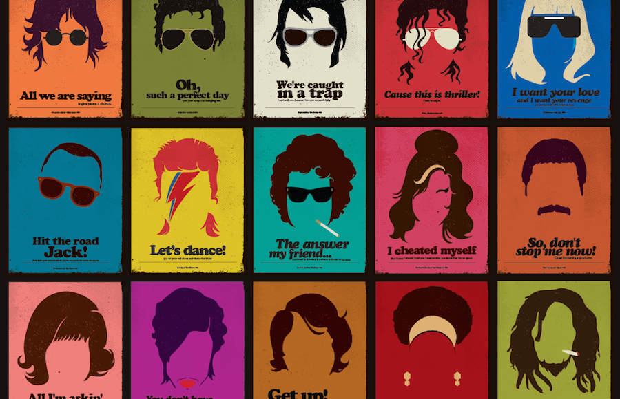 Minimalist Posters with Famous Lyrics