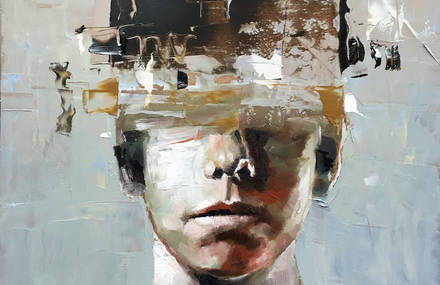 Abstract Paintings of Faces Portraits