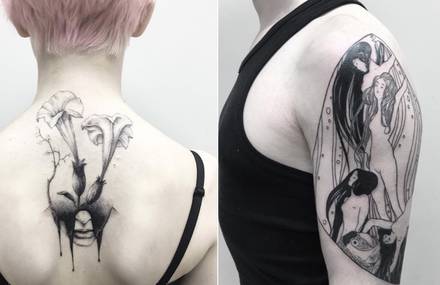 The Nicely Dark and Arty Tattoos of Julia Shpadyreva