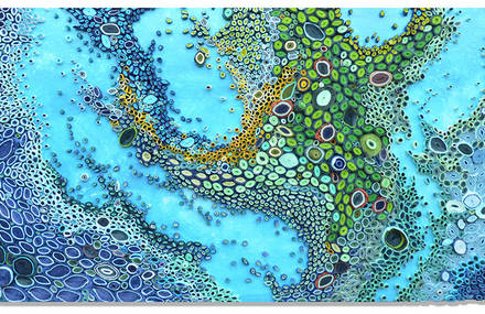Flowing Paper Collages Panels