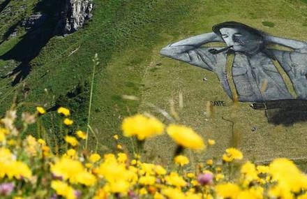 Funny Giant Land Art Creation