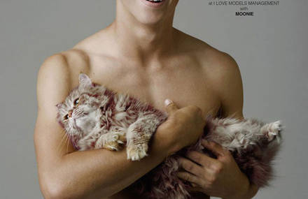 Irresistible Photoshoot with Male Models and Cats