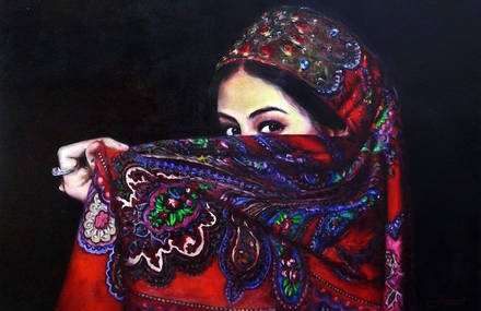 Gorgeous Paintings of Turkoman Women