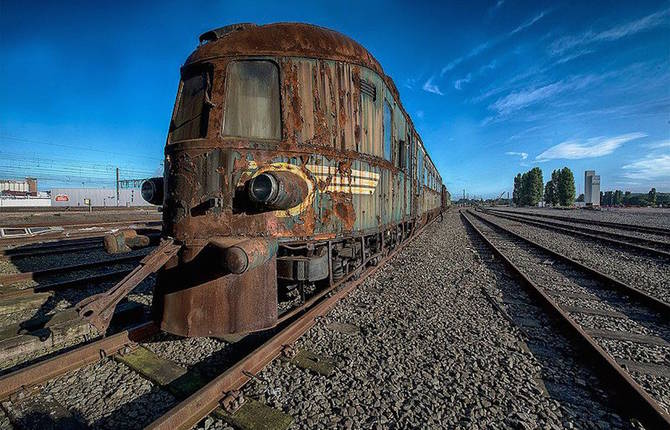 Abandoned Orient Express Train in Belgium