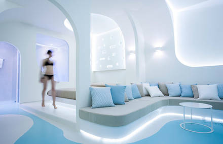 Smoothy & Curved Interior Design for a Hotel in Santorini