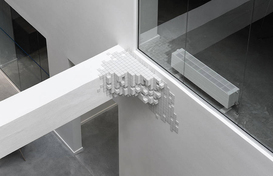 Architectural 3D Pixelation in a Danish School