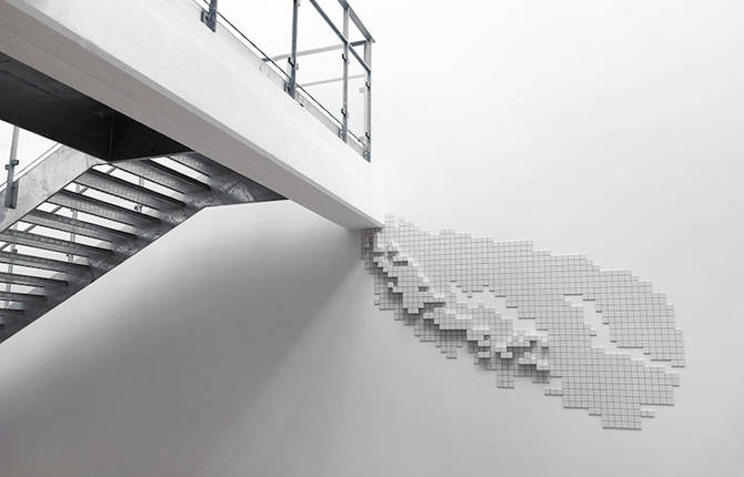 Architectural 3D Pixelation in a Danish School