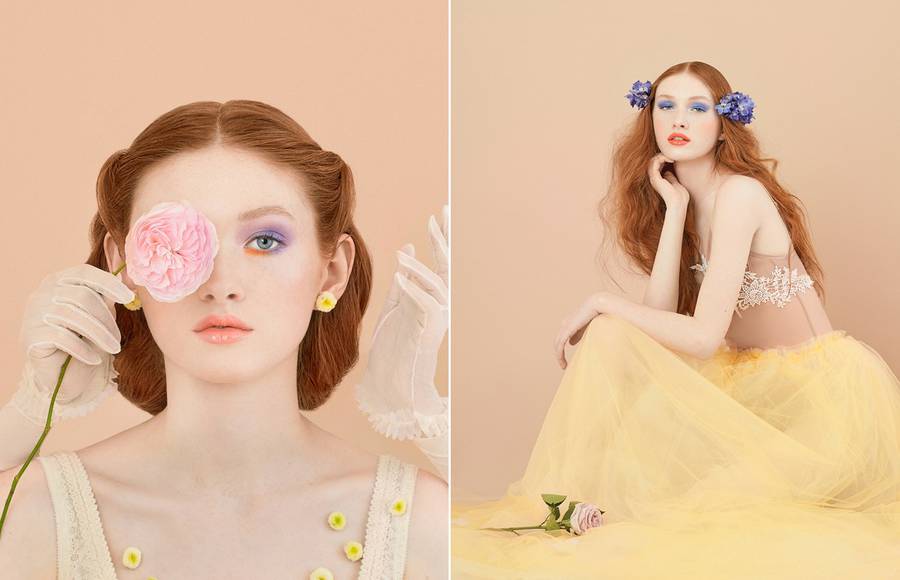 Creative Flowery Fashion Photoshoot