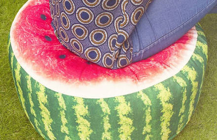 Fruit Slice Inflatable Pouffes