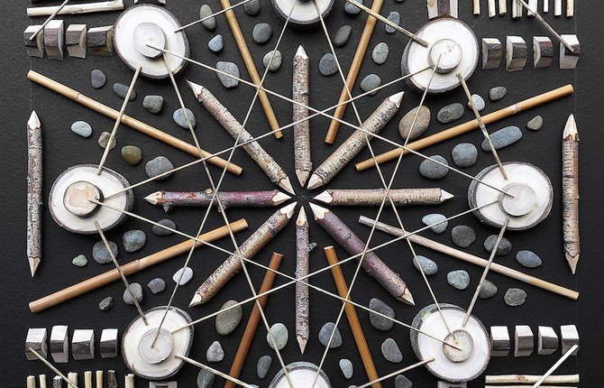 Beautiful Mandalas Made From Wood and Stones