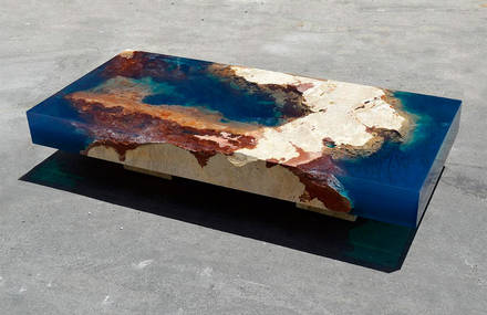 Underwater Reef Table Made With Natural Stone