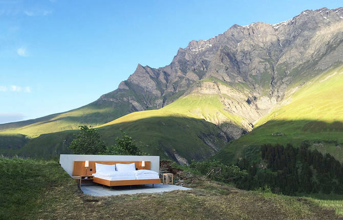 Open Air Hotel in the Swiss Alps