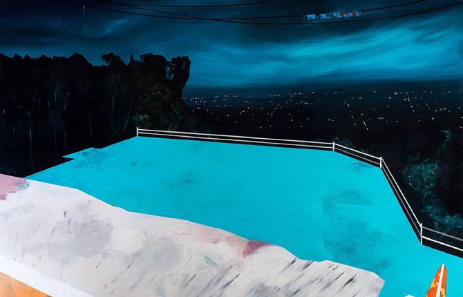 Beautiful Paintings of Houses at Night