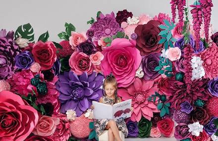 Stunning Paper Flower Mural Artworks