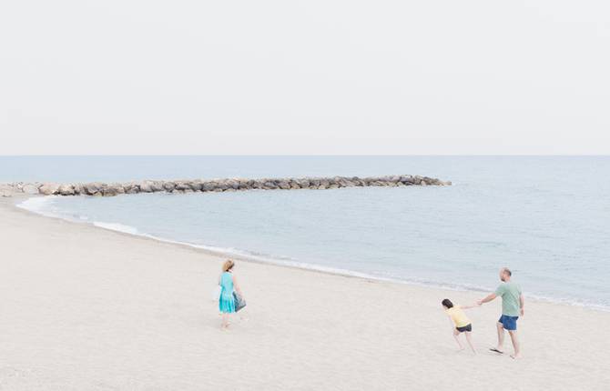 Pastel Color Pictures of Moments at the Beach