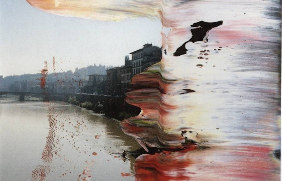 Abstract Paint Brushstrokes on Photographs