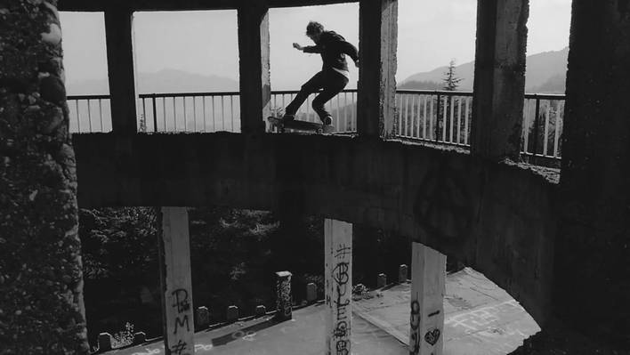 Skateboarding on The Italian Ruins
