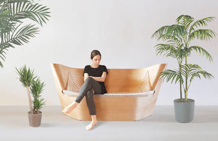 Stunning Wing Sofa by Akos Huber