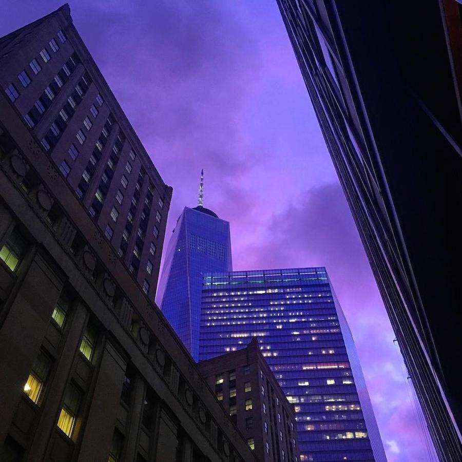 Breathtaking Purple Sunset Over New York-1