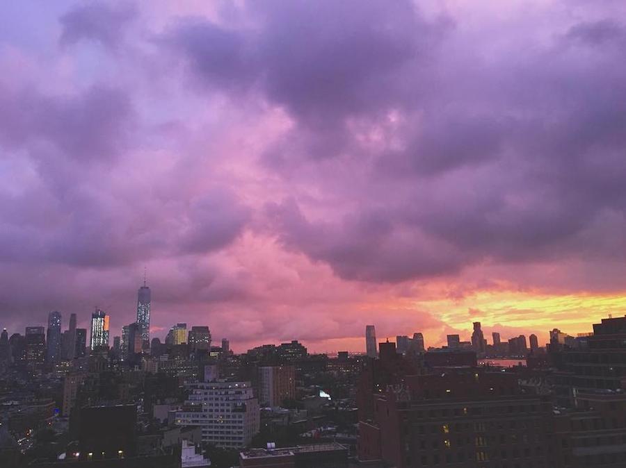 Breathtaking Purple Sunset Over New York-12