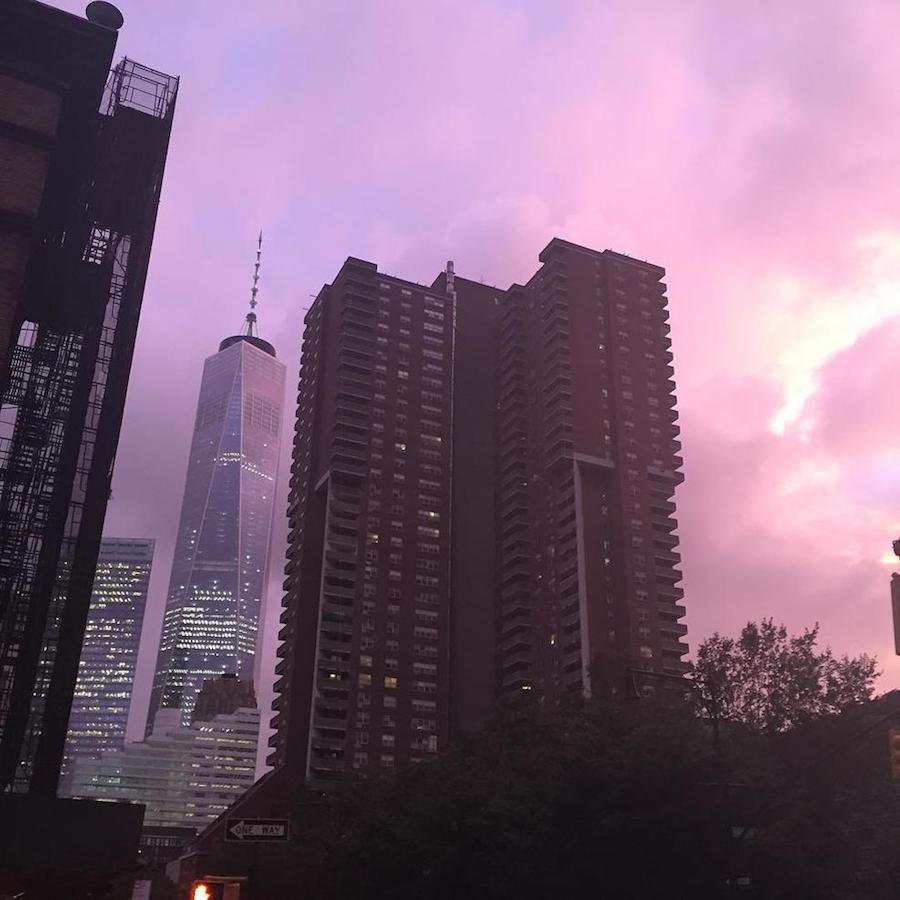 Breathtaking Purple Sunset Over New York-2