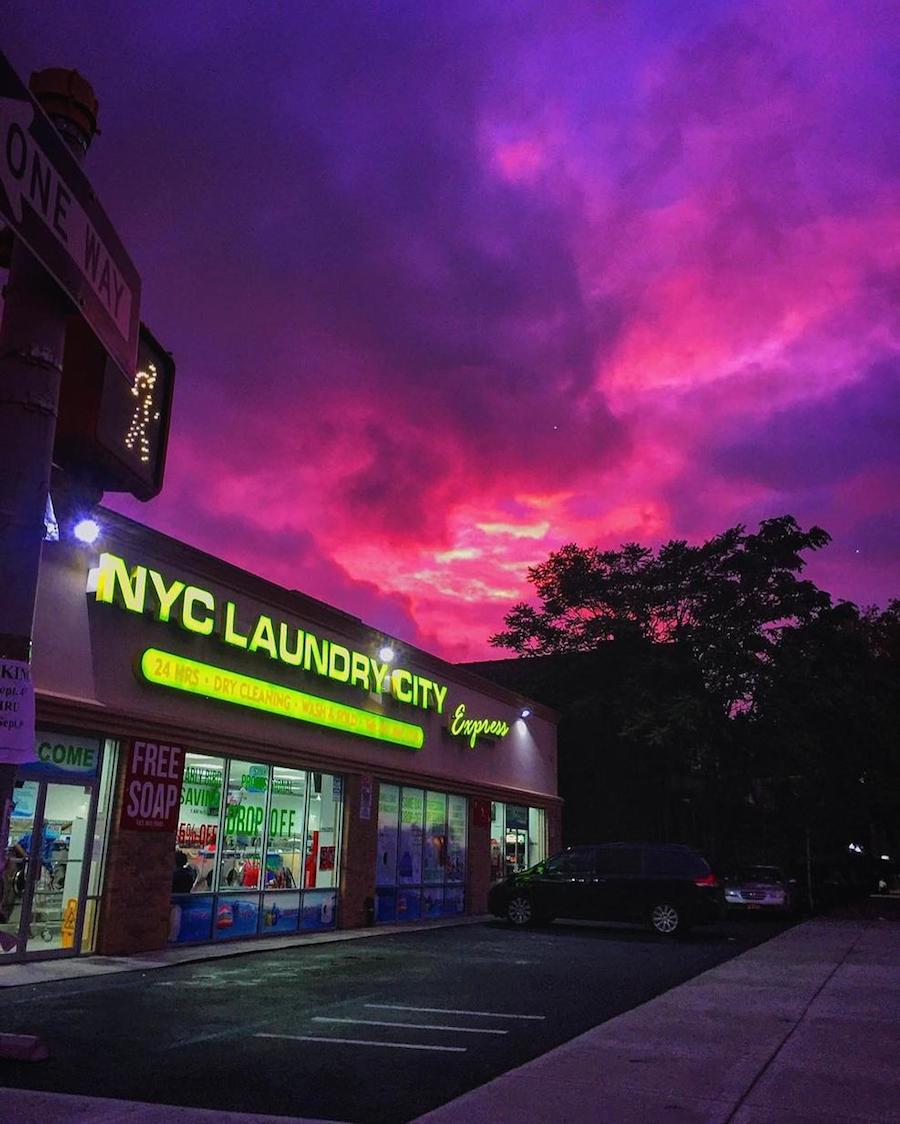 Breathtaking Purple Sunset Over New York-3