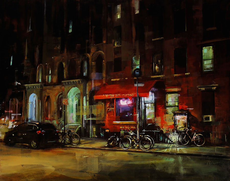 Captivating City Streets Paintings-4